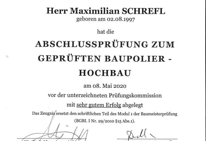 Zeugnis - Abschlussprüfung
